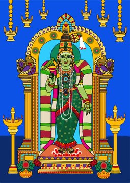 A beautiful illustrations of indian gods and goddesses