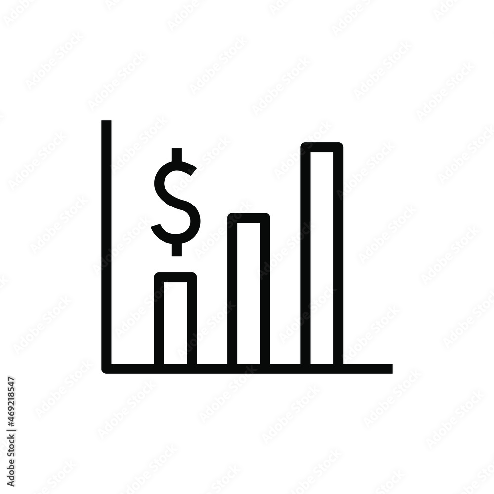 Poster Business profit chart icon