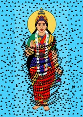 A beautiful illustrations of indian gods and goddesses