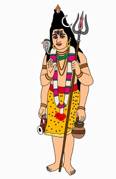 A beautiful illustrations of indian gods and goddesses