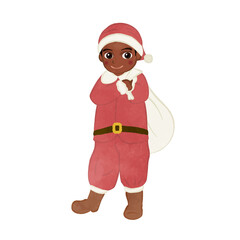 A boy who cosplayed as Santa Indian Ver