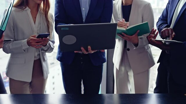 Group of multi racial people meeting in the office. Global business. Teamwork of business. Diversity.