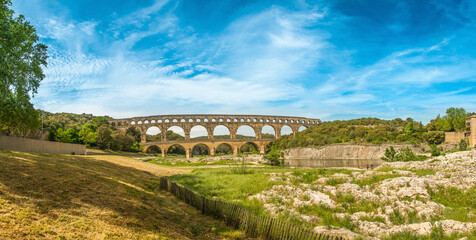 Der Pont du Gard, Nimes, Frankreich