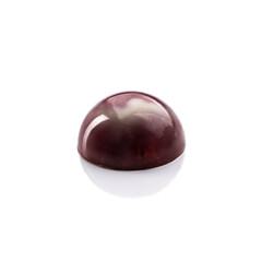 Handmade chocolate candy isolated on white background.