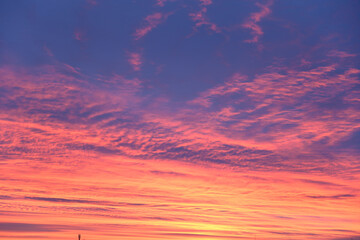 Fototapeta premium sky at night with red clouds