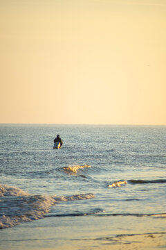 fisherman in the sea