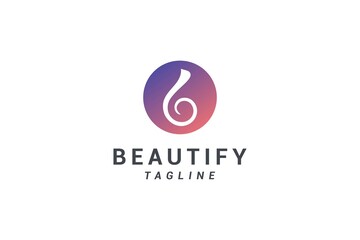 Letter b creative beautify aesthetic minimal business logo