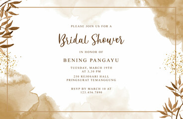 Wedding background watercolor for bridal shower template