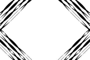 幾何学模様のダイヤフレーム　横位置　モノトーン