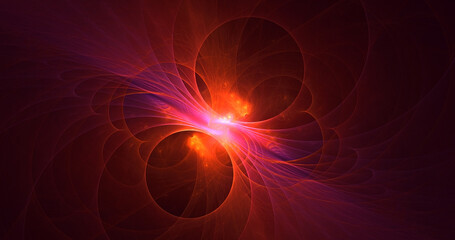 3D rendering abstract colorful fractal light background