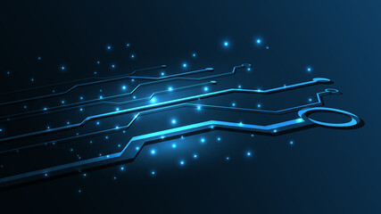 Obraz premium Technology background circuit board Hi-tech communication concept innovation abstract background vector illustration