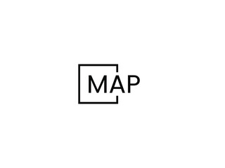 MAP letter initial logo design vector illustration