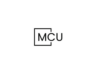 MCU Letter Initial Logo Design Vector Illustration