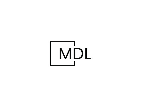 MDL Letter Initial Logo Design Vector Illustration