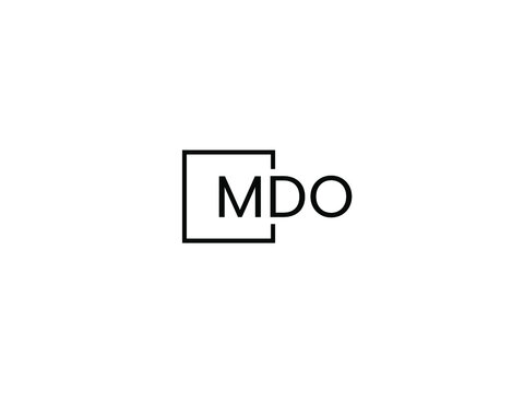 MDO Letter Initial Logo Design Vector Illustration