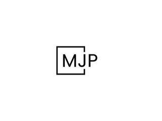 MJP Letter Initial Logo Design Vector Illustration