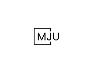 Obraz premium MJU Letter Initial Logo Design Vector Illustration