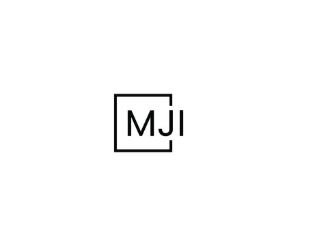 MJI Letter Initial Logo Design Vector Illustration