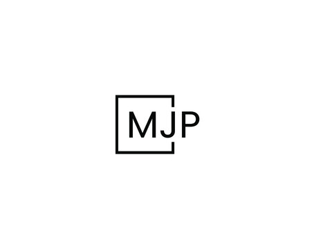 MJP Letter Initial Logo Design Vector Illustration