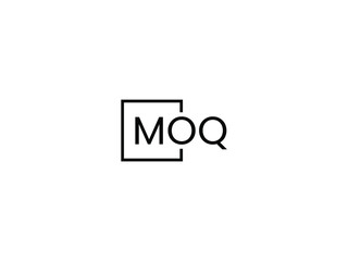 MOQ Letter Initial Logo Design Vector Illustration