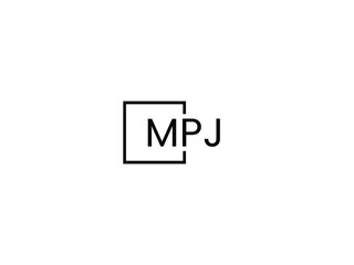 MPJ Letter Initial Logo Design Vector Illustration