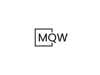 MQW Letter Initial Logo Design Vector Illustration