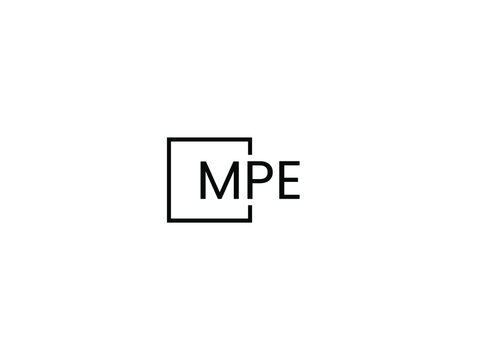 MPE Letter Initial Logo Design Vector Illustration