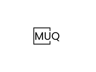 MUQ Letter Initial Logo Design Vector Illustration