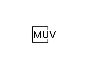 Obraz premium MUV Letter Initial Logo Design Vector Illustration
