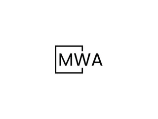 MWA Letter Initial Logo Design Vector Illustration