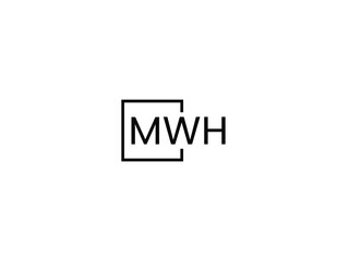 MWH Letter Initial Logo Design Vector Illustration