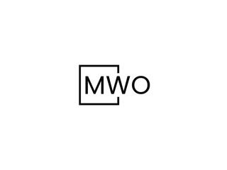MWO Letter Initial Logo Design Vector Illustration