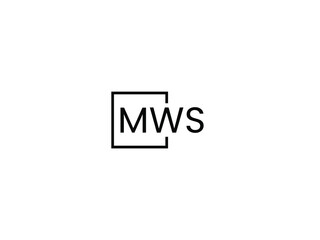 Obraz premium MWS Letter Initial Logo Design Vector Illustration