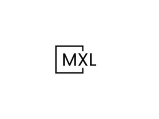 MXL Letter Initial Logo Design Vector Illustration