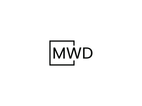 MWD Letter Initial Logo Design Vector Illustration