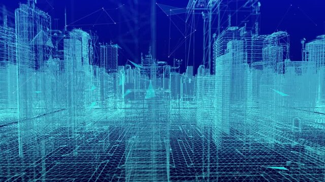 Smart city of cybersecurity digital data of futuristic and technology of the internet and big data of cloud computing using artificial intelligence, 5g connection data analysis background concept.