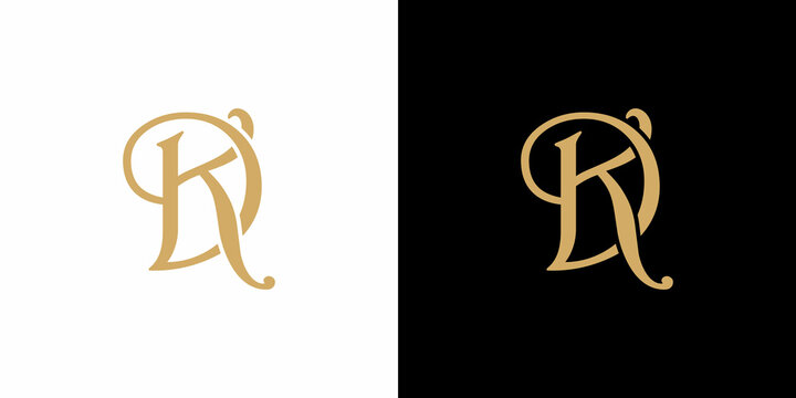 DK logo. Company logo. Monogram design. Letters D and K.