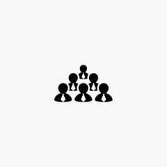 male human group of men with ties icon. male human group of men with ties vector icon on white background