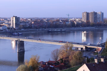 Fototapeta premium view of the bridge and the river from the fortress