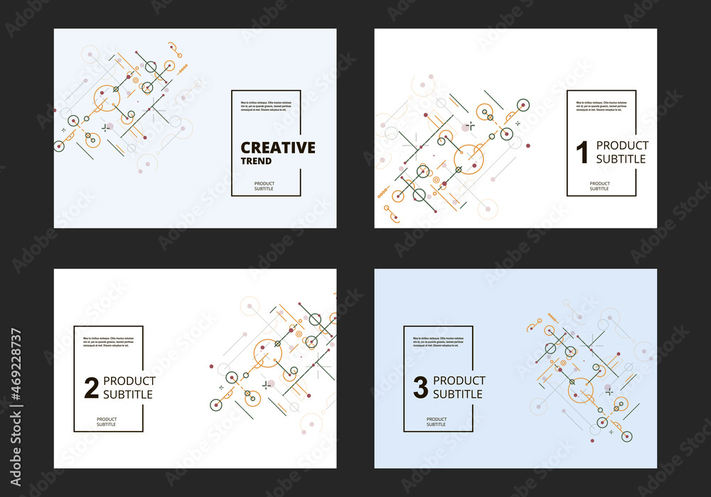 Poster Round style symbol construction form. Cover network polygonal element. Vector texture design