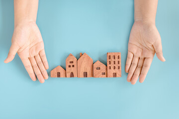 Property Housing Loan and Real Estae Investment Concepts, Project House Agent Sale Offer for...