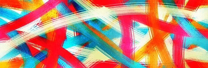 Abstract background painting art with red, white, orange paint brush for presentation, website, thanksgiving party poster, wall decoration, or t-shirt design.