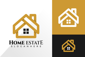 House Real Estate Logo Design Vector Template