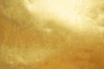 Old glod metal wall background or texture and shadow