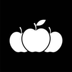 Apple icon isolated on dark background