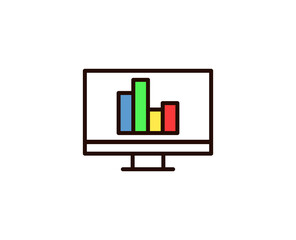 Database line icon. High quality outline symbol for web design or mobile app. Thin line sign for design logo. Color outline pictogram on white background