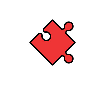 recommend clip art: Puzzle line icon. High quality outline symbol for web design or mobile app. Thin line sign for design logo. Color outline pictogram on white background