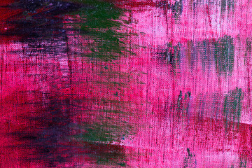 Multicolored abstract background, drawing with oil paints on artistic linen canvas