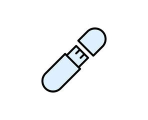USB line icon. Vector symbol in trendy flat style on white background. Office sing for design.