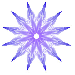 Obraz premium Fairy abstract pink flower on a white background. Mandala. The concept of harmony, balance, beauty of nature